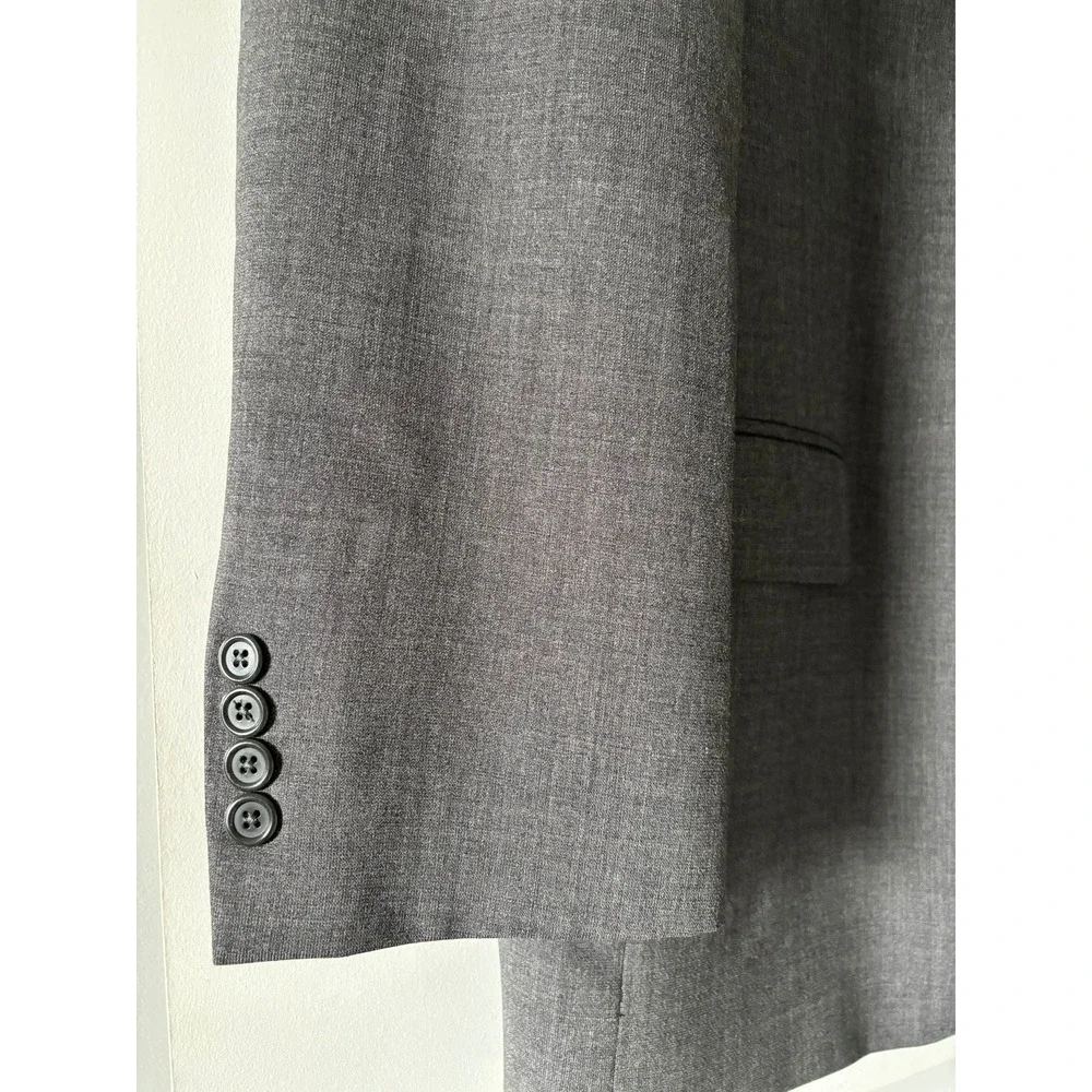 Brooks Brothers Blazer Mens 42R Gray BrooksStretch Worsted Wool Suit Coat